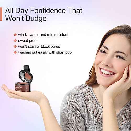 Acomler Instantly Root Touch Up Hair Color Hairline Shadow Powder,Root Cover Up,Dark Brown for Thinning Hair, Grey Hair Coverage Hair Powder for Women with Eyebrows,Beard Line,Bald Spots (Dark Brown)