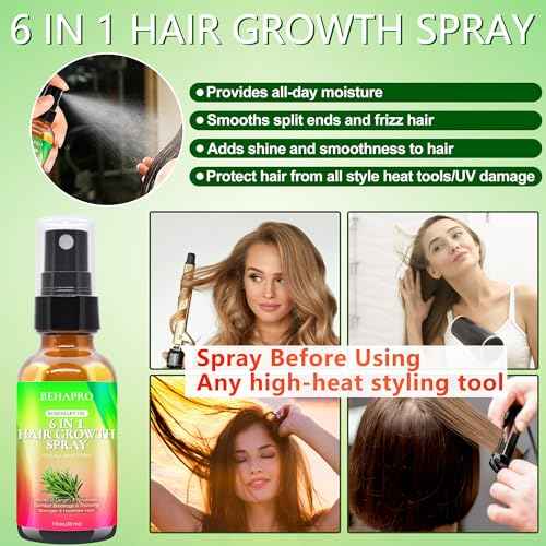 Rosemary Oil, Hair Growth Serum, Heat Protectant Spray, Biotin Argan Oil Products for Thinning Hair & Hair Loss Treatment, Gifts for Women, Men
