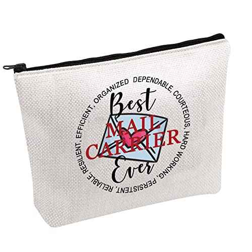 FOTAP Mail Lady Survival Kit Mail Carrier Gift Best Mail Carrier Ever Makeup Bag Postal Worker Cosmetic Bag Post Office Appreciation Gift (MAIL CARRIER)