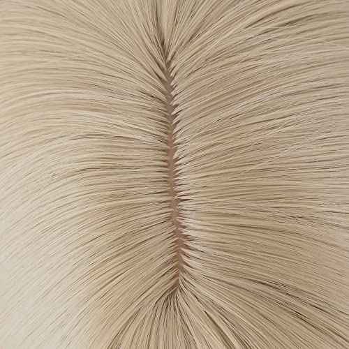 MapofBeauty 18 Inch/45 cm Layered Bangs Straight Synthetic Fiber Shoulder Length Hair Daily Use Wig (Blonde)