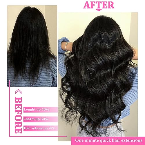 Chocolate Brown Clip in Hair Extensions Real Human Hair Clip ins Remy Human Hair Clip in Extensions Invisible Natural Straight Seamless Clip on Hair Extensions 8pcs Double Weft 22 Inch 90g