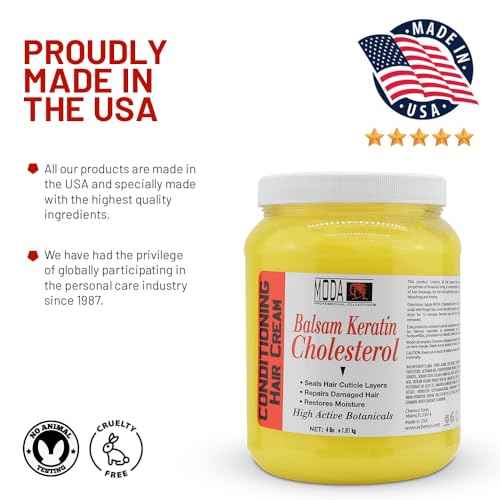 MODA - Cholesterol Deep Conditioning Hair Cream with Keratin, Panthenol, Collagen Amino Acids, Jojoba Oil, and Vitamin E ? 64 Oz
