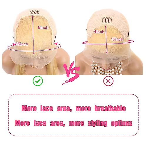 SIYUSI Blonde Wig Human Hair Pre Plucked with Baby Hair 613 13x6 lace front wig human hair 22inch 180% Density HD Lace Frontal Wig Transparent Straight Lace Front Wig