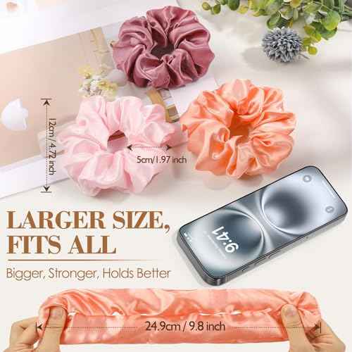 Hair Scrunchies Birthday Gifts for Women: 24Pcs Silk Satin Scrunchies for Women's Hair Stocking Stuffers for Women Adults Girls Elastic Hairs Ties No Damage Hairs Bands Womens Birthday Gifts for Mom