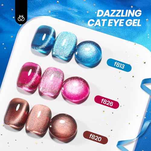 beetles Gel Polish Wandering Peace Collection 20 Colors Fall Gel Nail Polish Set 75 PCS Brown Blue Red Black Purple Glitter Cat Eye Glitter Glossy Matte Top Coat Uv Led Salon Home Gifts for Women