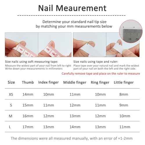 Handmade Blue Nail Patches for Rose Angels - Fake Nails and Manicures(Long blue,L), 1 Count (Pack of 1)