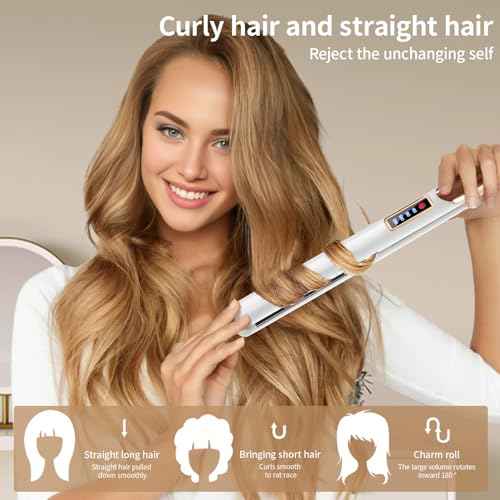 Shine Therapy 1" Hair Straightener. Ceramic Flat Iron with Argan Oil & Keratin. Reduces frizz, Makes Hair shinier & Smoother. an Outstanding Styling Tool.
