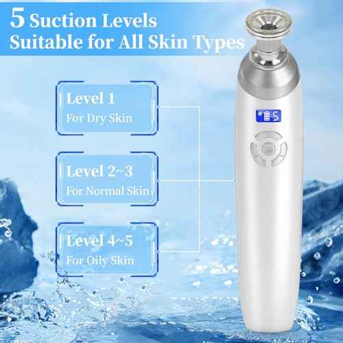 Beauty Star Upgraded Cordless Diamond Micro-dermabrasion Machine, Portable Crystal Tips Tool for Facial Skin Care, Face Pore Vacuum Glow Devices Kit, Home Use Microderm Equipment