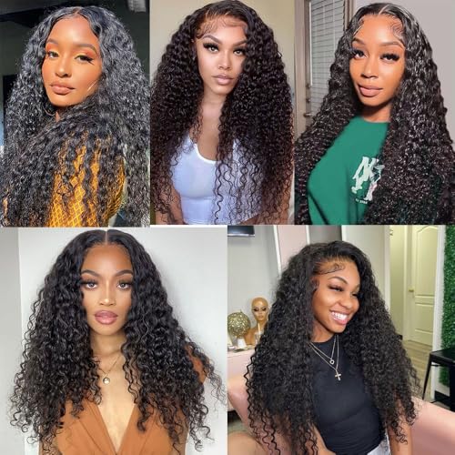16 16 16 Inch Water Wave Bundles Human Hair 100% Unprocessed Curly Brazilian Virgin Hair Wet And Wavy 3 Bundles Human Hair Natural Black