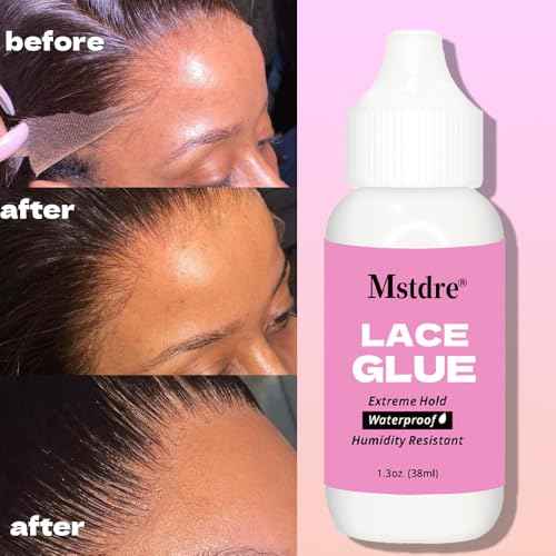 Strong Holding Glue for Lace Wigs and Hairdressing Systems - Invisible Bonding Non-Toxic Odorless or Latex Moisture and Water Resistant -Wig Retaining Accessory 1.3 oz