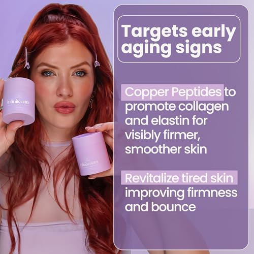 Infinite Aura Face Moisturizer ? Facial Lotion for Women; Hyaluronic Acid + Ceramide Wrinkle Barrier Repair Cream, Beta-Glucan Redness Relief, Copper Peptide Firming Anti Aging Day-Night