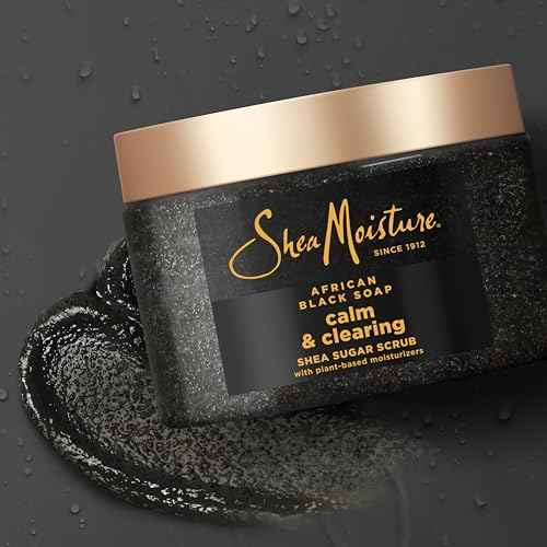 SheaMoisture Sugar Body Scrub African Black Soap for healthy, glowing skin African black soap with 24h shea moisture nutrients 12 oz