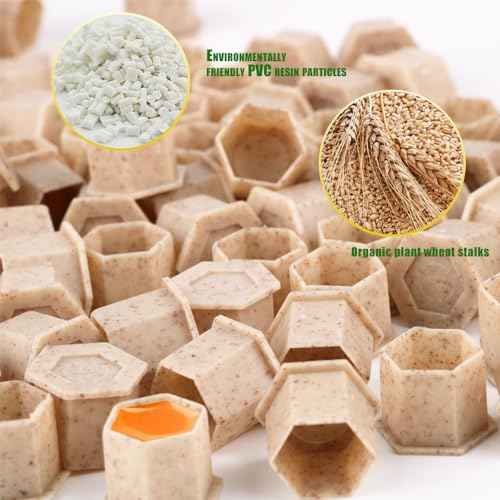 Biodegradable Tattoo Ink Cups With Base 200Pcs ECO-Friendly Disposable Spliced Pigment Caps Tattoo Accessories Supplies (10mm-Small)