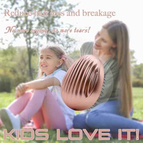 WYNK Shell Shaped Travel Hair Brush - Detangling Brush for Women & Men, Compact Portable Hair Brush for Thick/Curly Hair, Scalp Massage Brush with Protective Cover, Champagne Gold (Gift Ready)
