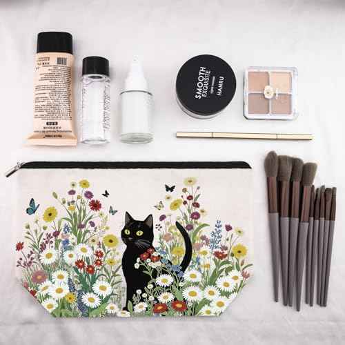 Cat Makeup Bag Cat Gifts For Women Cosmetic Bags Zipper Travel Makeup Gifts For Pet Lovers Coworker Boss Friends Cats Themed Gift For Owner Birthday Christmas