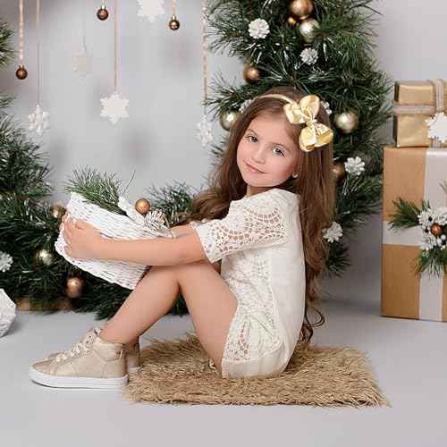 Boutique Hair Bow Headbands for Kids, Toddlers, and Girls - Gold