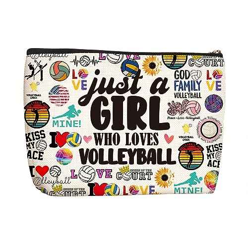 Wenboco Volleyball Gifts Volleyball Makeup Bag for Girls Volleyball Gifts for Women Volleyball Players Lovers Best Friends Teams Mom Daughter Coworkers Inspirational Birthday Friendship Cosmetic Bag