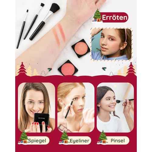 Christmas Makeup Advent Calendar 2025 for Teens Girls, 30pcs Advent Beauty Calendar, 24 Days Christmas Countdown Calendar Makeup Gift Set, Xmas Gift Box for Teens Girls Full Kit