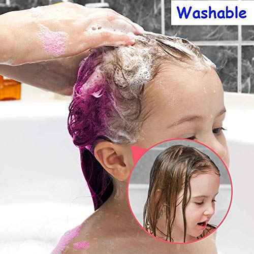 EBANKU Temporary Hair Chalk Comb, 6 Color Washable Hair Chalk Set for Girls Kids Gifts on Cosplay DIY Halloween Christmas Birthday Party Children's Day