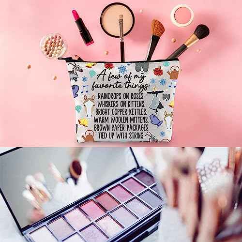 WCGXKO Music Inspired Musical Gift Music Name List Make Up Zipper Bag For Theratry Musical Fans (A few whi)