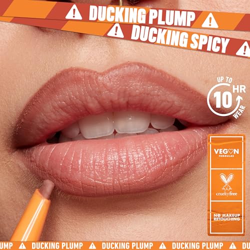 NYX PROFESSIONAL MAKEUP Duck Plump Plumping Lip Liner, Matte Pencil With Up To 10HR Wear, Ducking Clear (Clear Lip Liner)