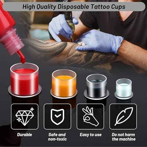 Yuelong 300pcs Ink Caps with Base Tattoo Ink Cups White Mixed #11 Small #14 Medium #17 Large Pigment Caps for Tattoo Permanent Makeup Container Cap Tattoo Accessory Tattoo Supplies Tattoo Kits