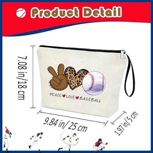 Baseball Gifts for Women Girl Zipper Bag Funny Gifts for Baseball Lover Baseball Stuff Sport Season Gifts at the Games Day Present Makeup Bag Birthday Christmas Gifts for Her Sister Friends BFF