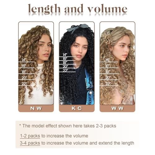 Hetto Curly Clip in Hair Extensions Human Hair Darkest Brown 7Pcs 120g #2 Natural Wavy Curly Hair Extension Clip ins Natural Brown Curly Extensions 16 Inch