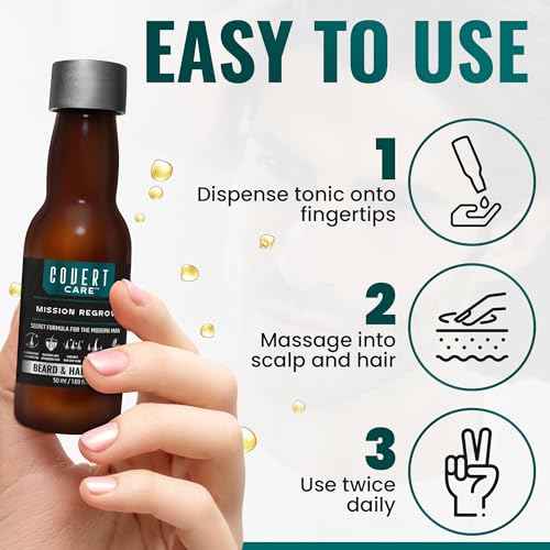 Hair and Beard Thickening Serum for Men ? Lightweight Root Activator for Thinning Hair, Scalp Nourishment for Fuller, Stronger-Looking Hair