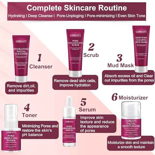 Skin Care Set,Women Girls Skin Care for Teens 10-12, Hydrate, Glow,Minimize Pore,Smooth,Travel Skincare,Birthday Teen Girl Gifts Trendy Stuff,Christmas Stocking Stuffers for Teens Teenage Tween Women