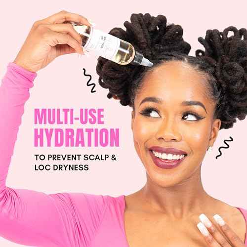 NappStar Retwist Oil, Peppermint Rose Scented Smell Good Loc Oil, Aromatic Hair Care for Dreadlocks with Moisturizing Base, 4 Fl Oz