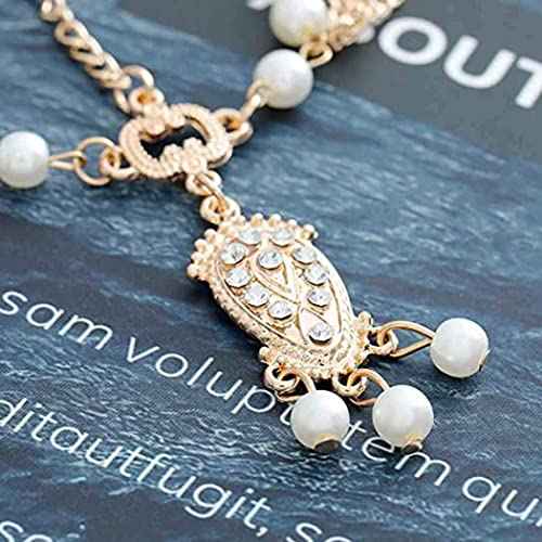 Boho Pearl Hair Chain Gold Tassel Headpiece Gypsy Festival Wedding Hair Accessories for Women