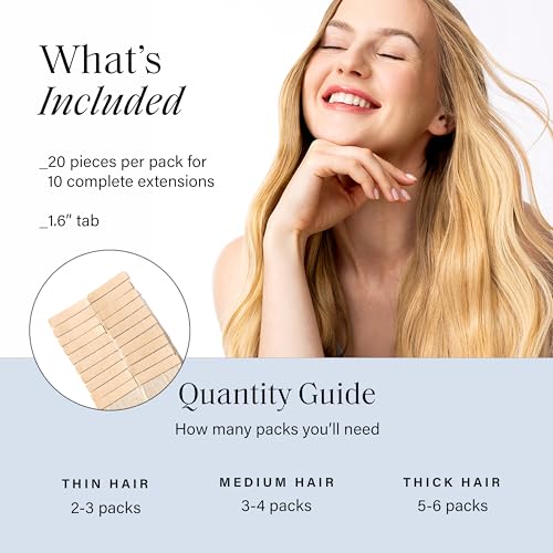 Luxy Tape-In Hair Extension Collection 16", 50g, Champagne Blonde, 20 pieces