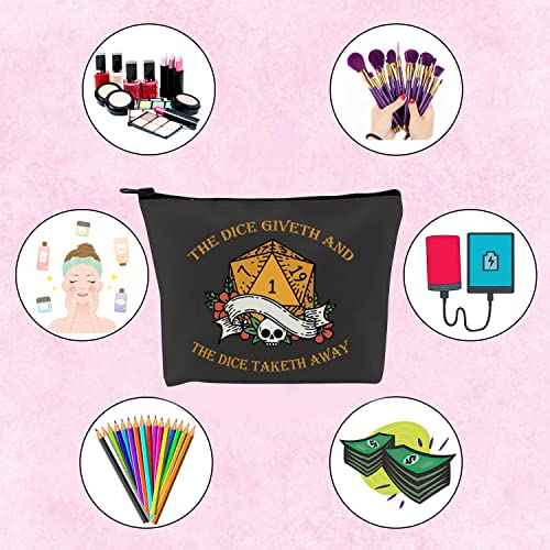 The Dice Giveth and The Dice Taketh Away DM Bag of Holding Zipper Pouch Players Dice Bag