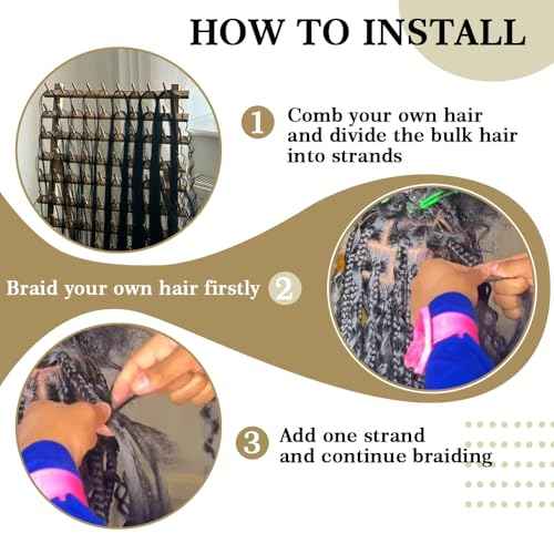 Body Wave Bulk Human Hair For Braiding No Weft Braids Human Hair Brading Hair Extensions 100g One Bundle Wet and Wavy Human Braiding Hair For Boho Braids Natural Black(20inch, Natural Black)