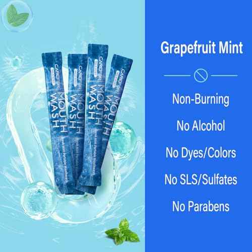 Mouthwash Travel Size, Portable Fresh Breath Mouthwash, Alcohol-Free, ICY Mint Flavor, Mini Pack ? Go for On-The-Go Freshness, Bulk Packets 0.41 Fl Oz(Pack of 20)