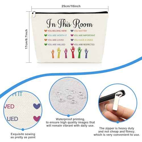 Inspirational Gifts for Family Positive Theme Makeup Bag for Women Encouragement Motivational Gift for Daughter Aunt Niece Sister Mom Cousin Grandma Christmas Birthday Gifts Travel Cosmetic Bag Pouch