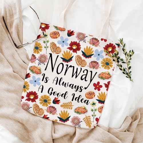 WCGXKO Norwegian Gift Norway Flag Norway Flag Zipper Pouch Cosmetic Bag for Norwegian Women (norway Tote)