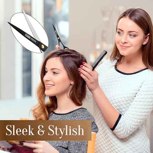 Fac?n Hair Cutting Scissors - Professional Hair Scissors 6.5 Inch Razor Edge Barber Shears Salon Hair Cutting Shears - Japanese Stainless Steel - Precision Cutting Premium Shears for Men, Women & Kids