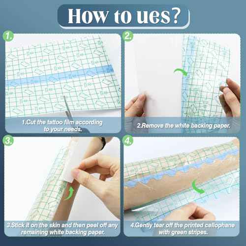 Tattoo Aftercare Bandage Roll 6" x 9 Yard, Tattoo Supplies Waterproof Bandages, Second Skin Cover Up Tape, Skin Repair Initial Healing Transparent Film, Latex Free Wrap
