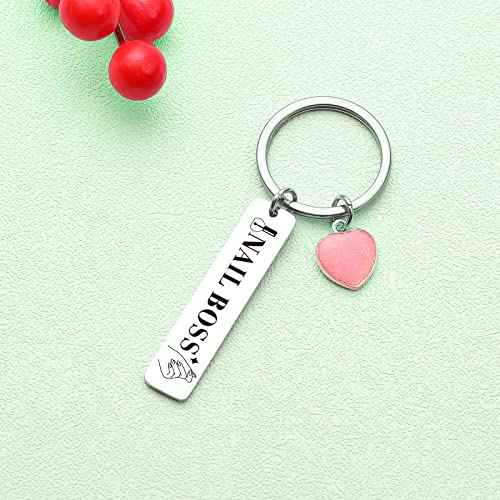 ZNOSVEI Nail Boss Keychain Nail Technician Jewelry Artist Gift Keychain