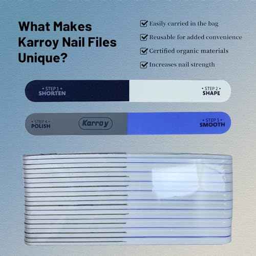 Nail File and Buffer for Natural Nails Dual Sided 4 Steps Shorten-Shape-Smooth-Polishing Nail Tools 20pcs