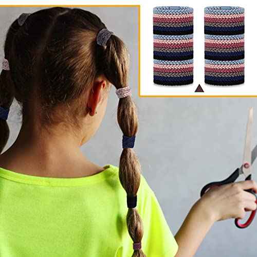 Xinnun 48 Pcs Braided Hair Ties Elastic Ponytail Holders Accessories Hair Ties Soft Rubber Bands for Women and Girls Christmas Gift, Bright Colors