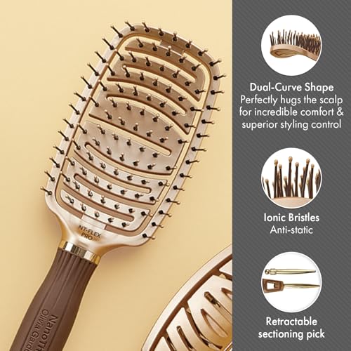 Olivia Garden NanoThermic Ceramic + Ion Flex Scalp-Hugging & Vented Hair Brush