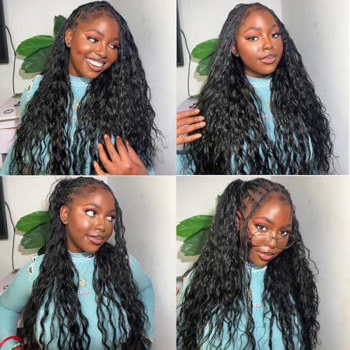 Human Braiding Hair for Boho Braids 22 Inch Italian Curly Bulk Human Hair 100% Unprocessed Brazilian Virgin Hair for Braiding Bohemian No Weft 2 Bundles/Pack Natural Color