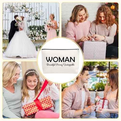 Women Empowerment Gift Makeup Bag Inspirational Gifts for Women Feminist Gift Cosmetic Bag Mental Health Gifts for Female Sister Friend Motivational Christmas Birthday Present Travel Pouch