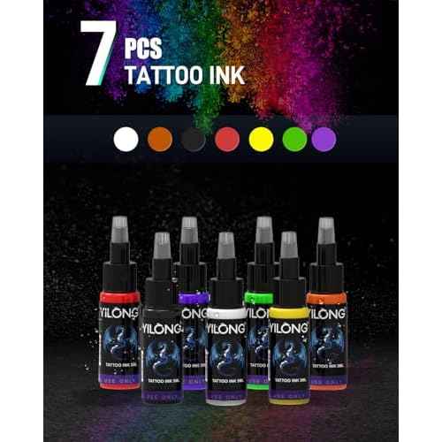 YILONG Wireless Tattoo Kits - Henna Tattoo Kit Machine with 1400 mAh Power Supply, Tattoo Gun Kit for Beginners