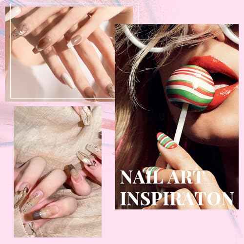 Nail Art Liner Brushes, Nail Art Tools with Striping Nail Art Brushes for Long Lines, Thin Details, Fine Drawing. 5Pcs, Size 5/8/11/15/20mm Striper Brushes Set Christmas Gift for Women