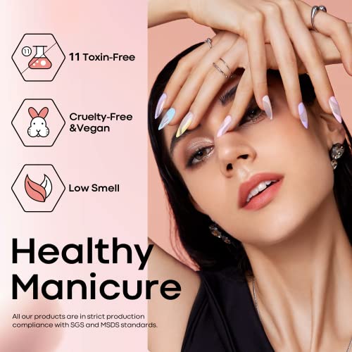 Modelones Poly Nail Gel Kit 6 Colors Extension Builder Enhancement Professional Starter Kit All-in-One Nail Technician French Kit