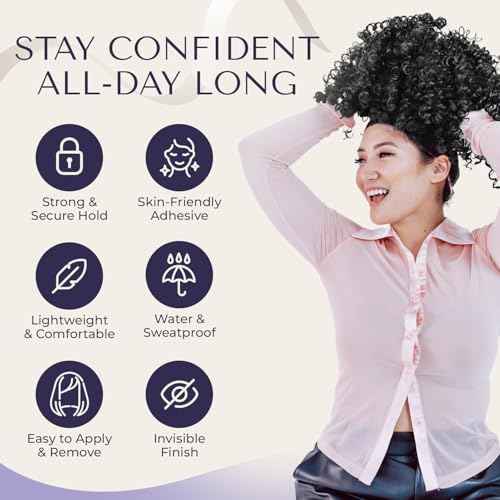 48pcs Wig Tape Double Sided Ultra Hold - Lace Front Tape for Wigs, Toupee Tapes Double Sided, Hair Tapes for Wigs, Strong Adhesive Hold & Waterproof, Wig Glue Strips